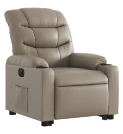 Fauteuil inclinable électrique cappuccino similicuir