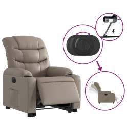 Fauteuil inclinable électrique cappuccino similicuir