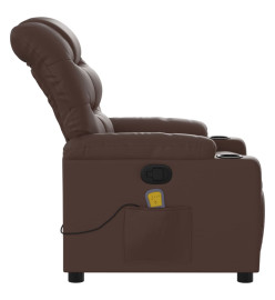 Fauteuil de massage inclinable Marron Similicuir