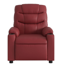 Fauteuil de massage inclinable électrique rouge bordeaux