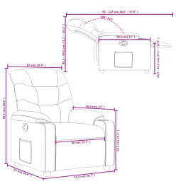 Fauteuil inclinable Marron Similicuir