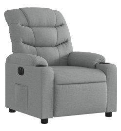 Fauteuil inclinable électrique Gris clair Tissu