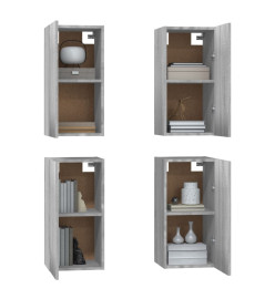 Meubles TV 4 pcs Sonoma gris 30,5x30x60 cm Bois d'ingénierie