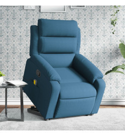 Fauteuil de massage inclinable Bleu Velours