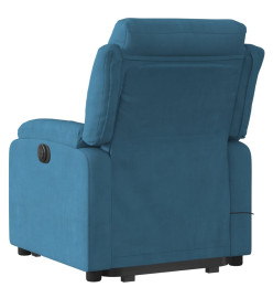 Fauteuil de massage inclinable Bleu Velours