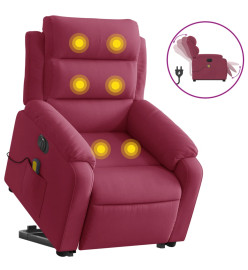 Fauteuil inclinable de massage électrique rouge bordeaux