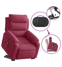 Fauteuil inclinable de massage électrique rouge bordeaux