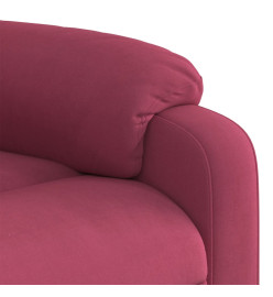 Fauteuil inclinable de massage électrique rouge bordeaux