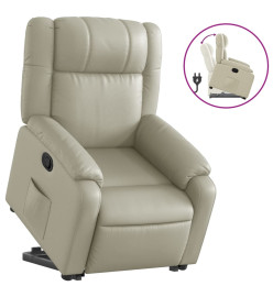 Fauteuil inclinable Crème Similicuir