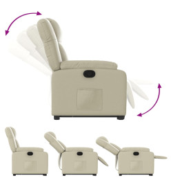 Fauteuil inclinable Crème Similicuir