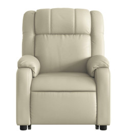 Fauteuil inclinable de massage Crème Similicuir