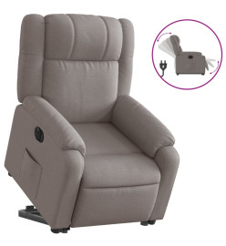 Fauteuil inclinable électrique taupe tissu