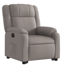 Fauteuil inclinable électrique taupe tissu