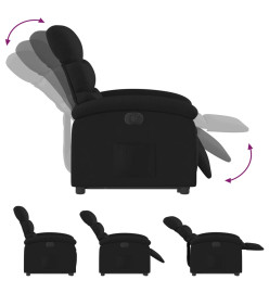 Fauteuil inclinable électrique noir tissu