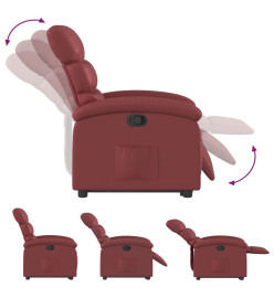 Fauteuil inclinable Rouge bordeaux Similicuir