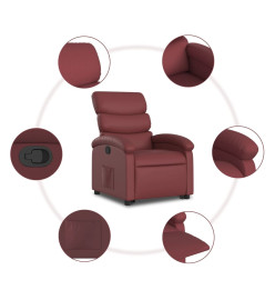 Fauteuil inclinable Rouge bordeaux Similicuir