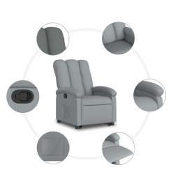 Fauteuil inclinable Gris clair Tissu