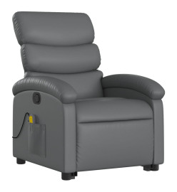 Fauteuil inclinable de massage Gris Similicuir