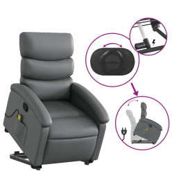 Fauteuil inclinable de massage Gris Similicuir