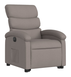 Fauteuil inclinable électrique taupe tissu