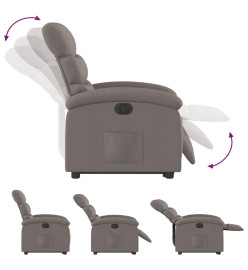 Fauteuil inclinable électrique taupe tissu