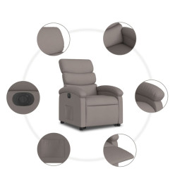 Fauteuil inclinable électrique taupe tissu