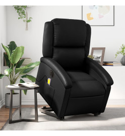 Fauteuil inclinable de massage électrique noir similicuir