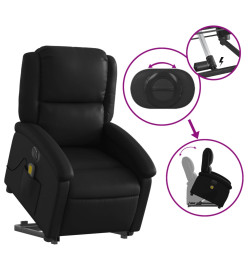 Fauteuil inclinable de massage électrique noir similicuir