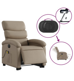 Fauteuil inclinable de massage électrique cappuccino similicuir