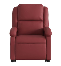 Fauteuil inclinable de massage électrique rouge bordeaux