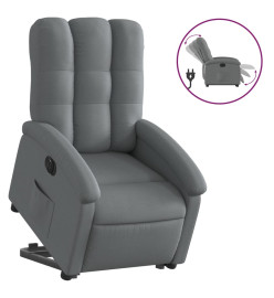 Fauteuil inclinable électrique gris foncé tissu