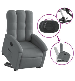 Fauteuil inclinable électrique gris foncé tissu