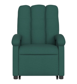 Fauteuil inclinable de massage électrique Vert foncé Tissu