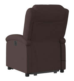 Fauteuil inclinable de massage Marron foncé Tissu