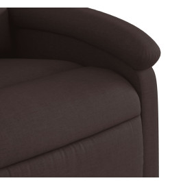 Fauteuil inclinable de massage Marron foncé Tissu