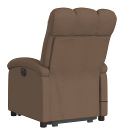 Fauteuil de massage inclinable Marron Tissu