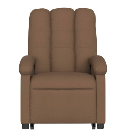 Fauteuil de massage inclinable Marron Tissu