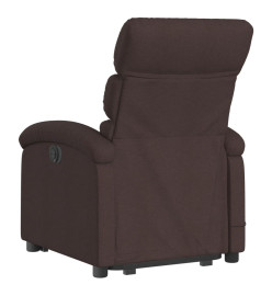 Fauteuil inclinable de massage électrique Marron foncé Tissu