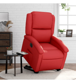 Fauteuil inclinable électrique rouge similicuir