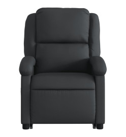 Fauteuil inclinable de massage noir cuir véritable