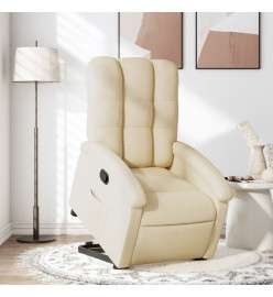 Fauteuil inclinable Crème Tissu