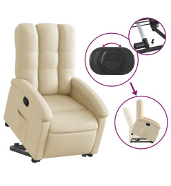 Fauteuil inclinable Crème Tissu