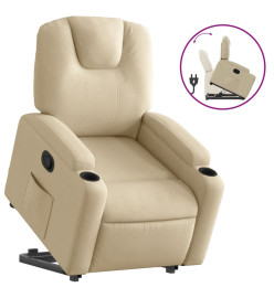 Fauteuil inclinable Crème Tissu