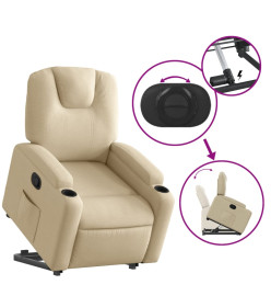 Fauteuil inclinable Crème Tissu