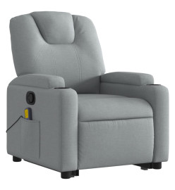 Fauteuil de massage inclinable Gris clair Tissu