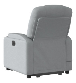 Fauteuil de massage inclinable Gris clair Tissu