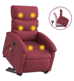 Fauteuil inclinable de massage Rouge bordeaux Tissu