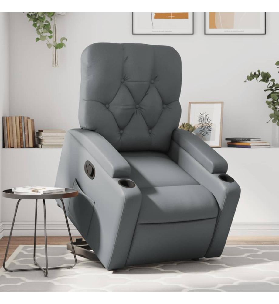 Fauteuil inclinable Gris Similicuir