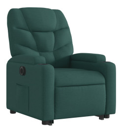 Fauteuil inclinable électrique vert foncé tissu