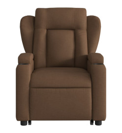 Fauteuil inclinable de massage électrique Marron Tissu